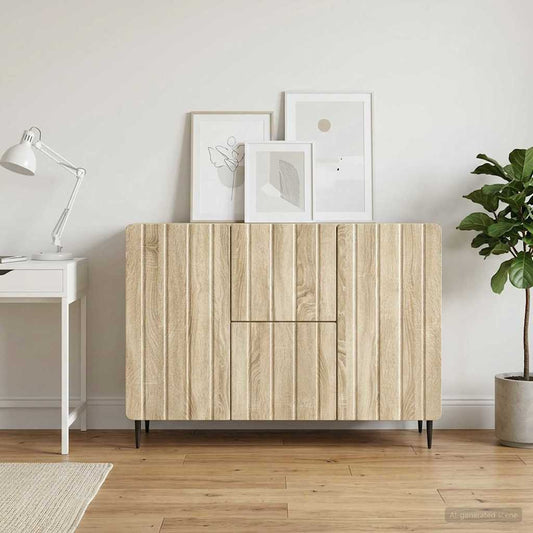 vidaXL Πλαϊνό γραφείο με συρτάρι Sonoma Δρυς 89 x 34,5 x 62 εκ.