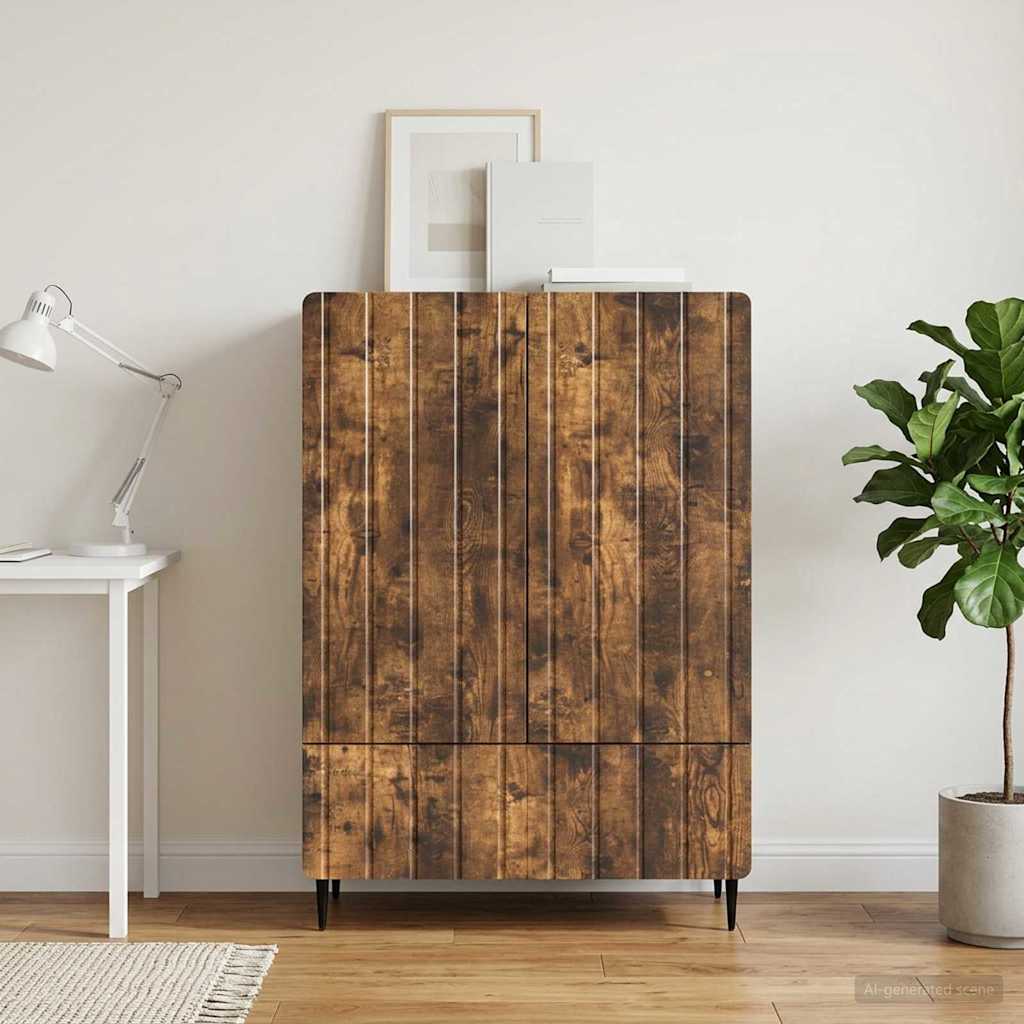 vidaXL Πλαϊνό γραφείο Καπνισμένο Ξύλο Δρυός 66 x 34,5 x 97 εκ.