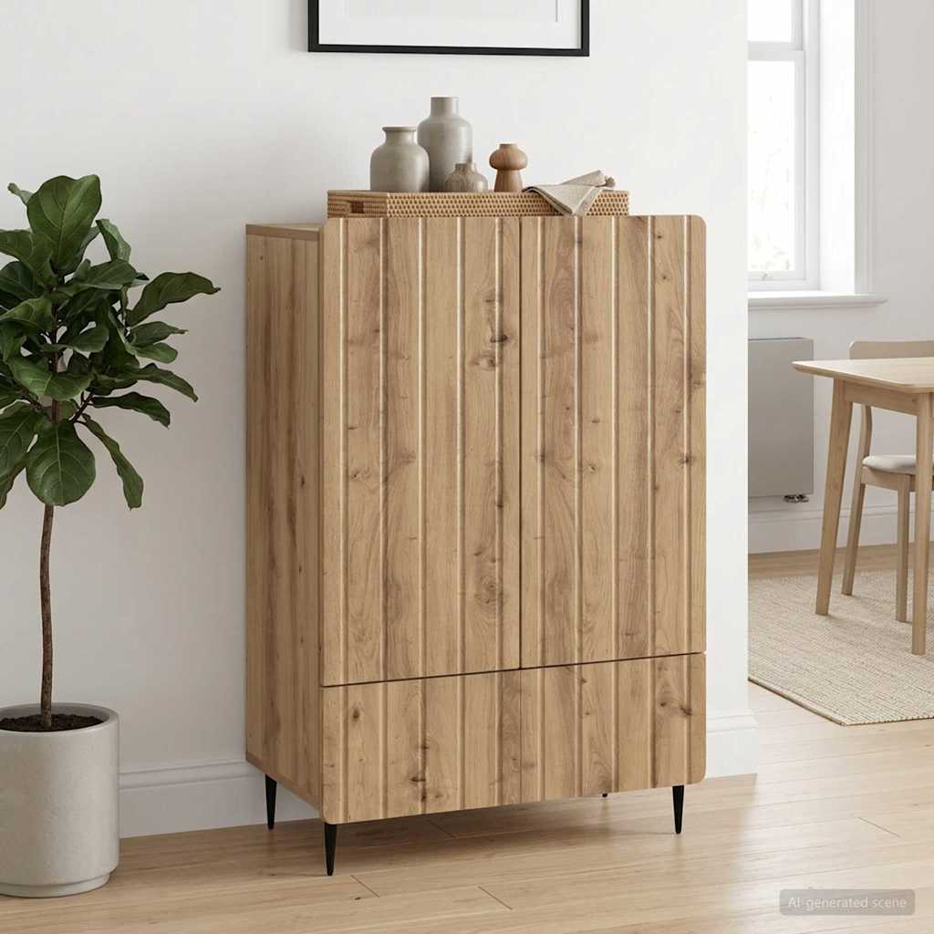 vidaXL Πλαϊνό γραφείο Artisan Δρυς 66 x 34,5 x 97 εκ.