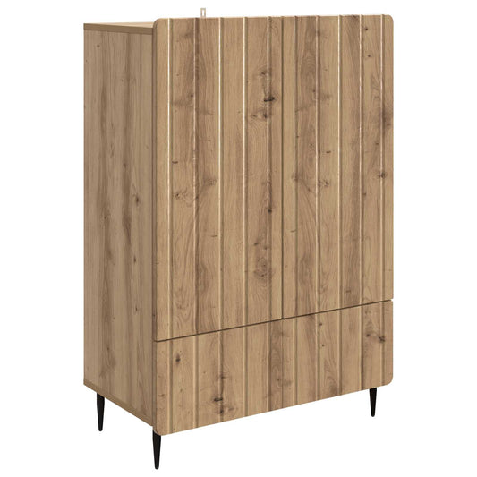 vidaXL Πλαϊνό γραφείο Artisan Δρυς 66 x 34,5 x 97 εκ.