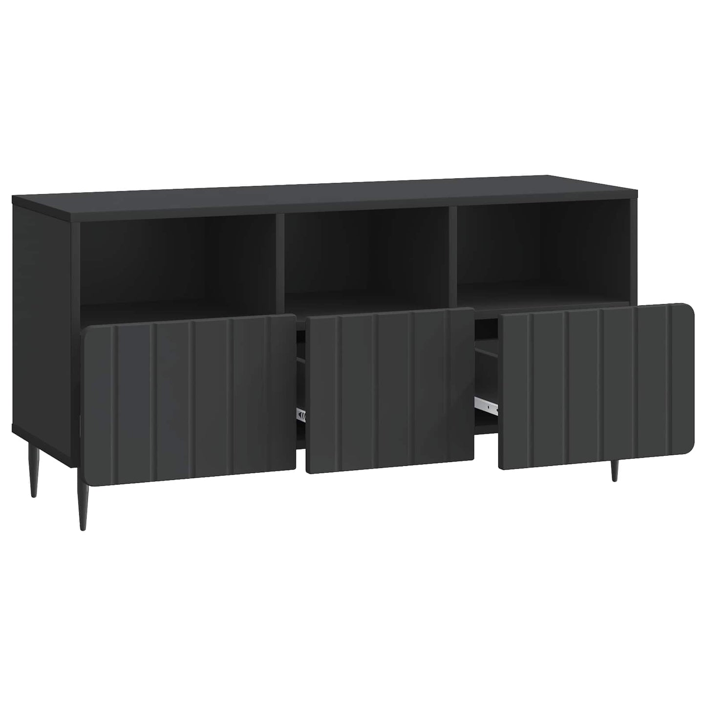 vidaXL Ντουλάπι TV Μαύρο 102 x 34,5 x 50 εκ. Επεξεργασμένο Ξύλο