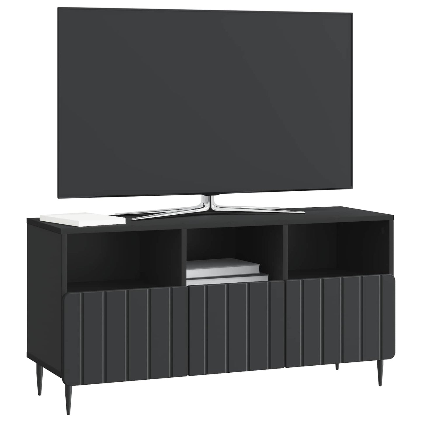 vidaXL Ντουλάπι TV Μαύρο 102 x 34,5 x 50 εκ. Επεξεργασμένο Ξύλο