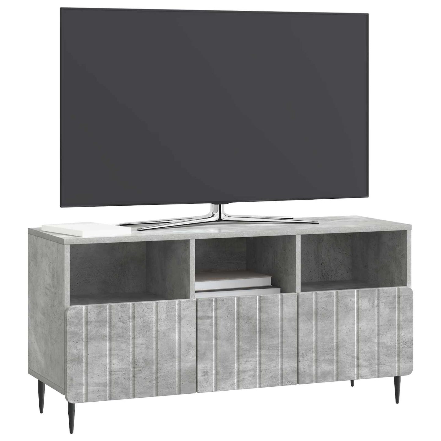 vidaXL Ντουλάπι TV με συρτάρι Γκρι Σκυροδέματος 102 x 34,5 x 50 εκ.