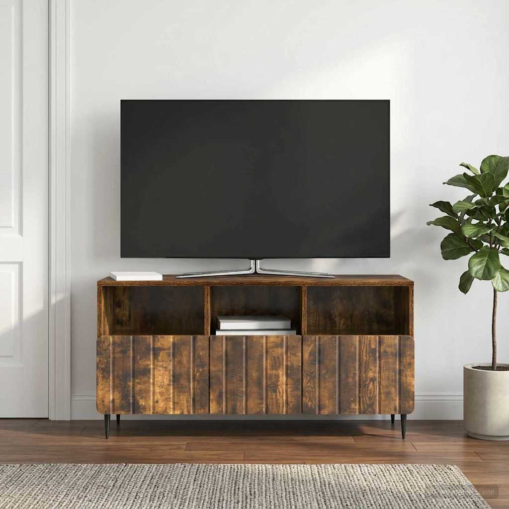 vidaXL Ντουλάπι TV Καπνισμένο Ξύλο Δρυός 102 x 34,5 x 50 εκ.