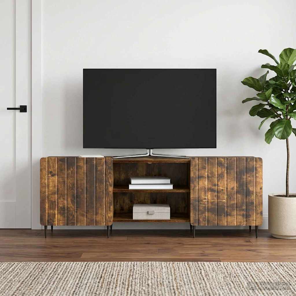 vidaXL Ντουλάπι TV Καπνισμένο Ξύλο Δρυός 150 x 31 x 52 εκ.
