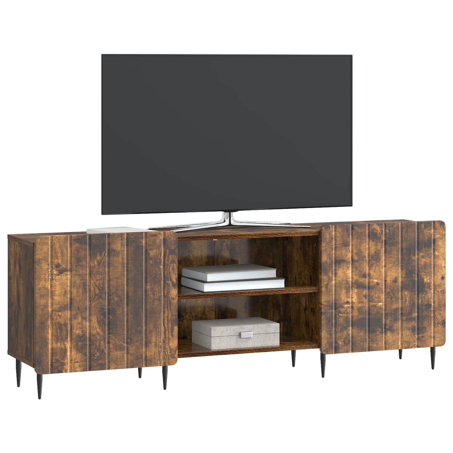 vidaXL Ντουλάπι TV Καπνισμένο Ξύλο Δρυός 150 x 31 x 52 εκ.