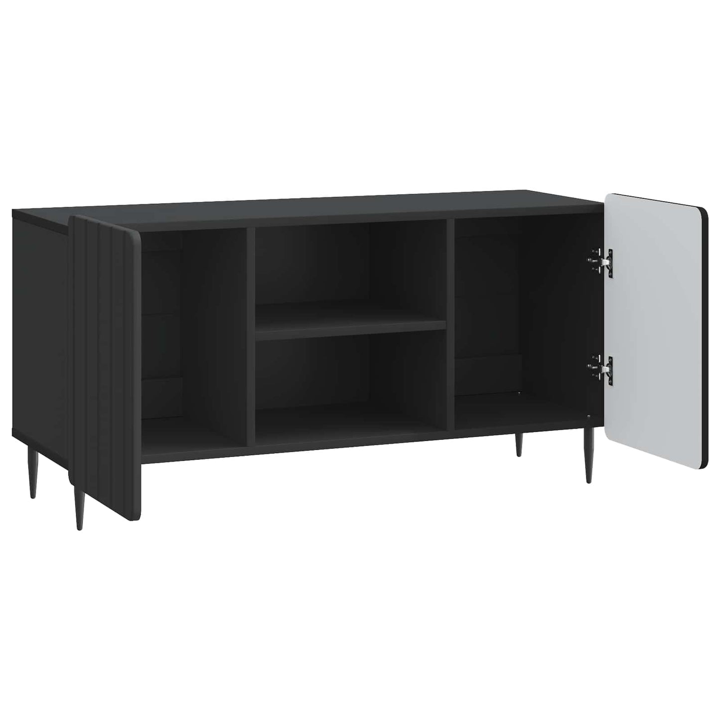 vidaXL Ντουλάπι TV Μαύρο 102 x 34,5 x 52 εκ Επεξεργασμένο Ξύλο