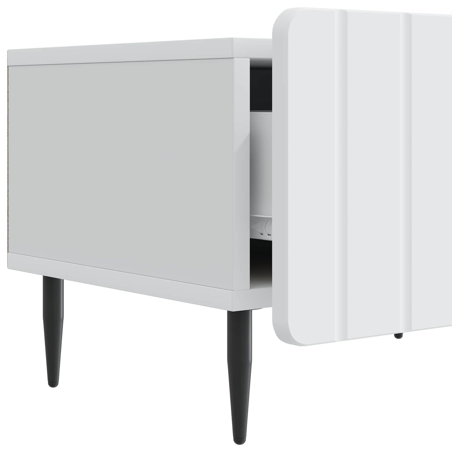 vidaXL Ντουλάπι TV Λευκό 147 x 34,5 x 32 εκ Επεξεργασμένο Ξύλο
