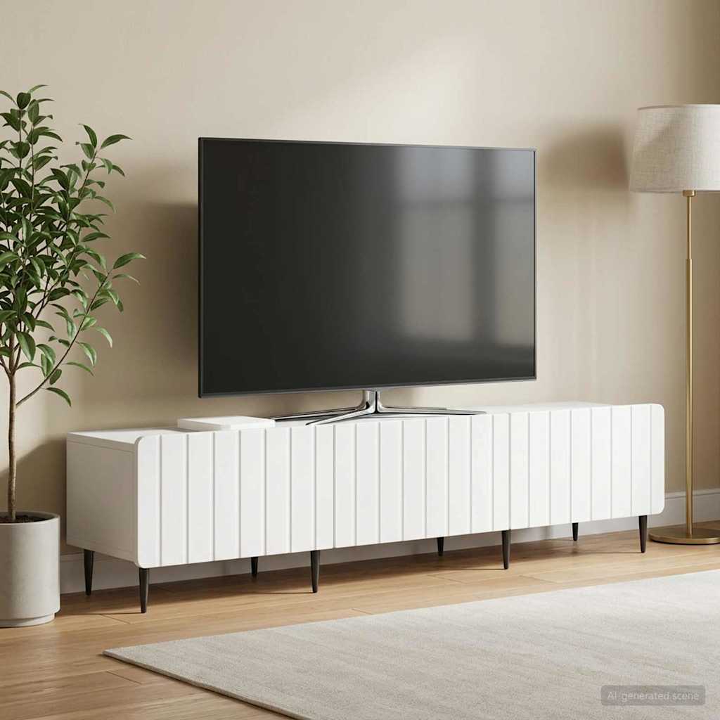 vidaXL Ντουλάπι TV Λευκό 147 x 34,5 x 32 εκ Επεξεργασμένο Ξύλο