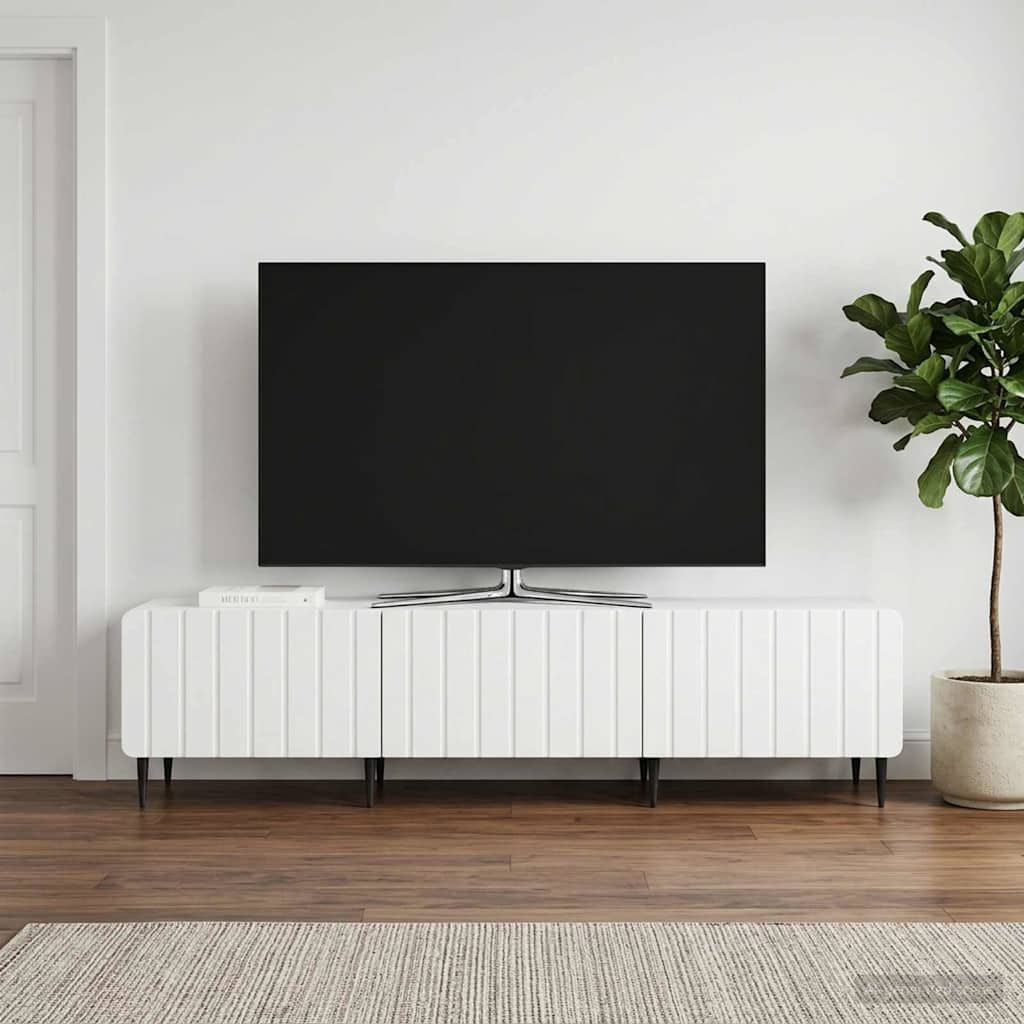 vidaXL Ντουλάπι TV Λευκό 147 x 34,5 x 32 εκ Επεξεργασμένο Ξύλο