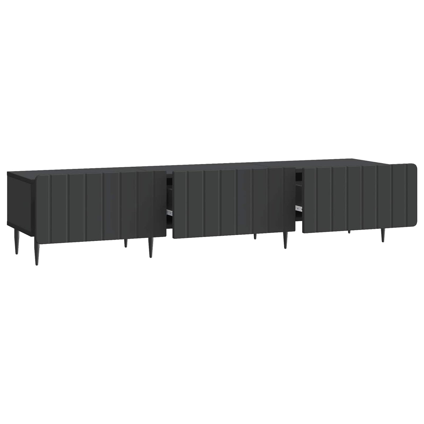 vidaXL Ντουλάπι TV Μαύρο 147 x 34,5 x 32 εκ Επεξεργασμένο Ξύλο