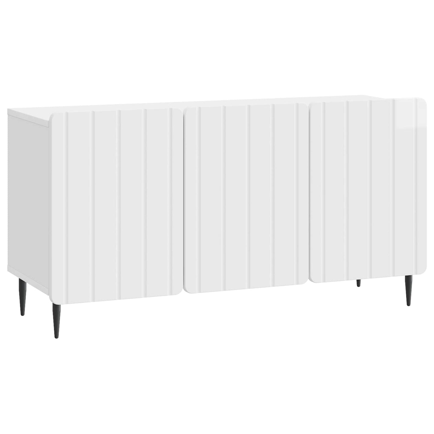 vidaXL Ντουλάπι TV Γυαλιστερό Λευκό 99 x 34,5 x 52 cm