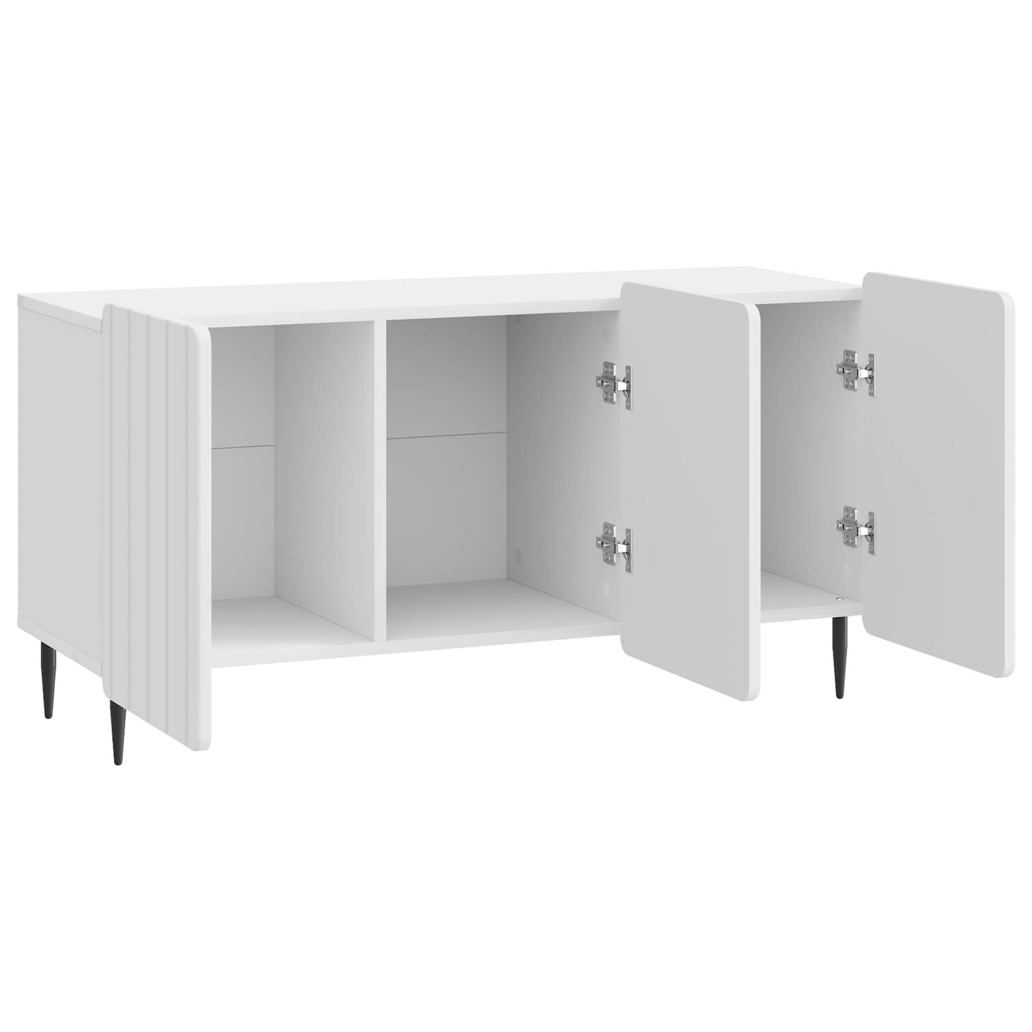 vidaXL Ντουλάπι TV Γυαλιστερό Λευκό 99 x 34,5 x 52 cm