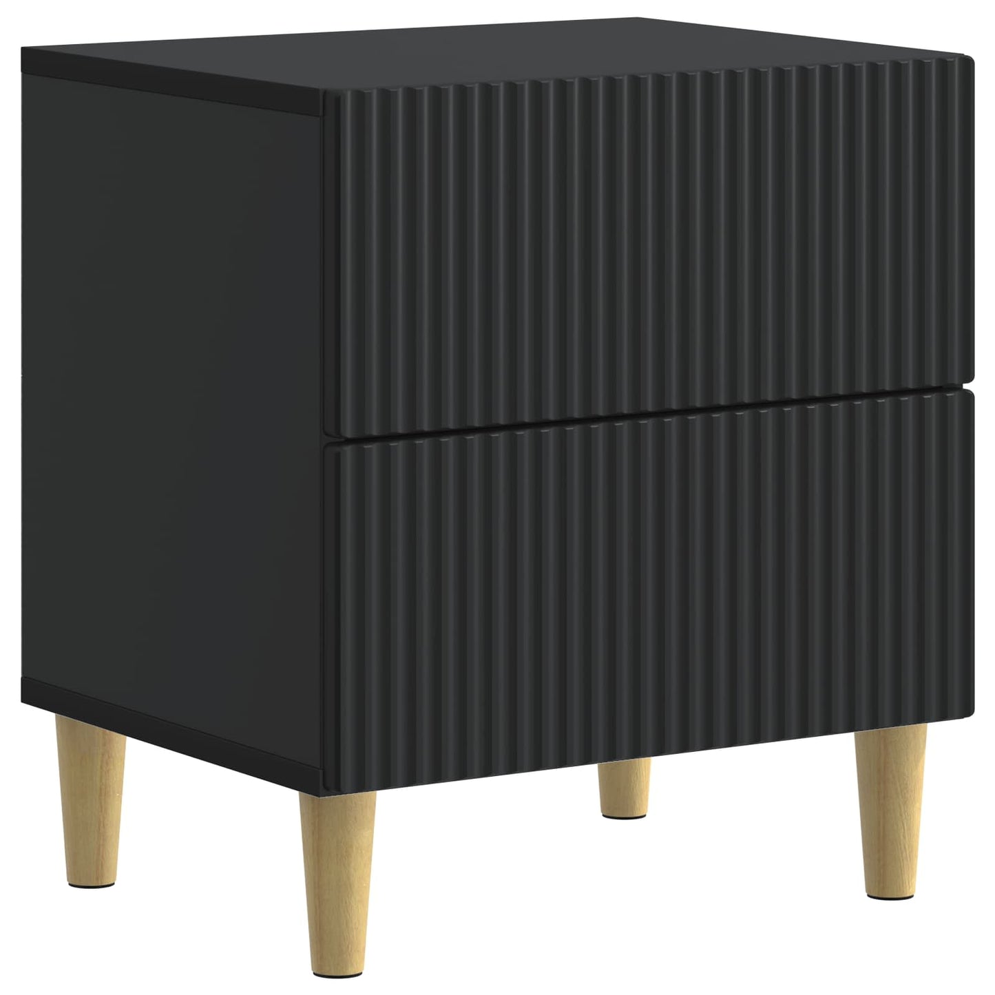 vidaXL Κομοδίνο με συρτάρι Μαύρο 43 x 34,5 x 48 εκ Επεξεργασμένο Ξύλο