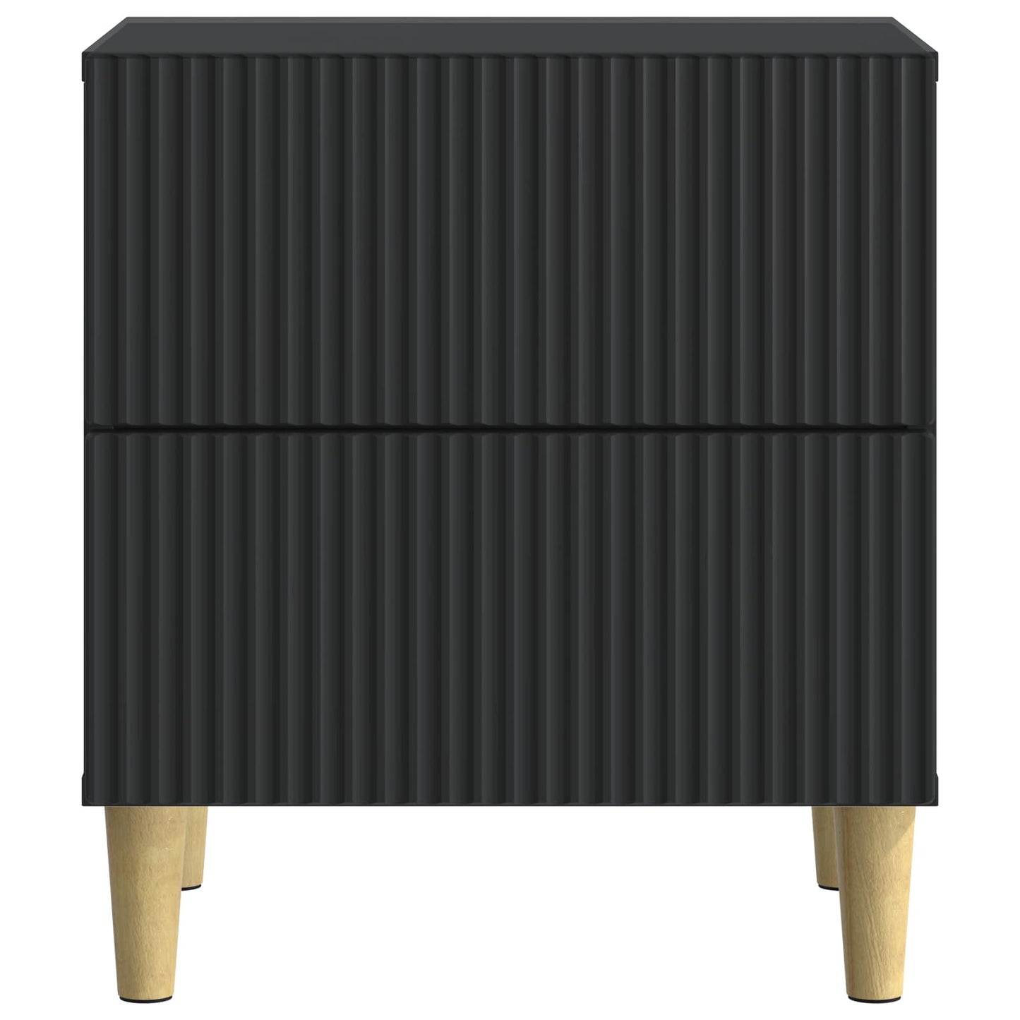 vidaXL Κομοδίνο με συρτάρι Μαύρο 43 x 34,5 x 48 εκ Επεξεργασμένο Ξύλο