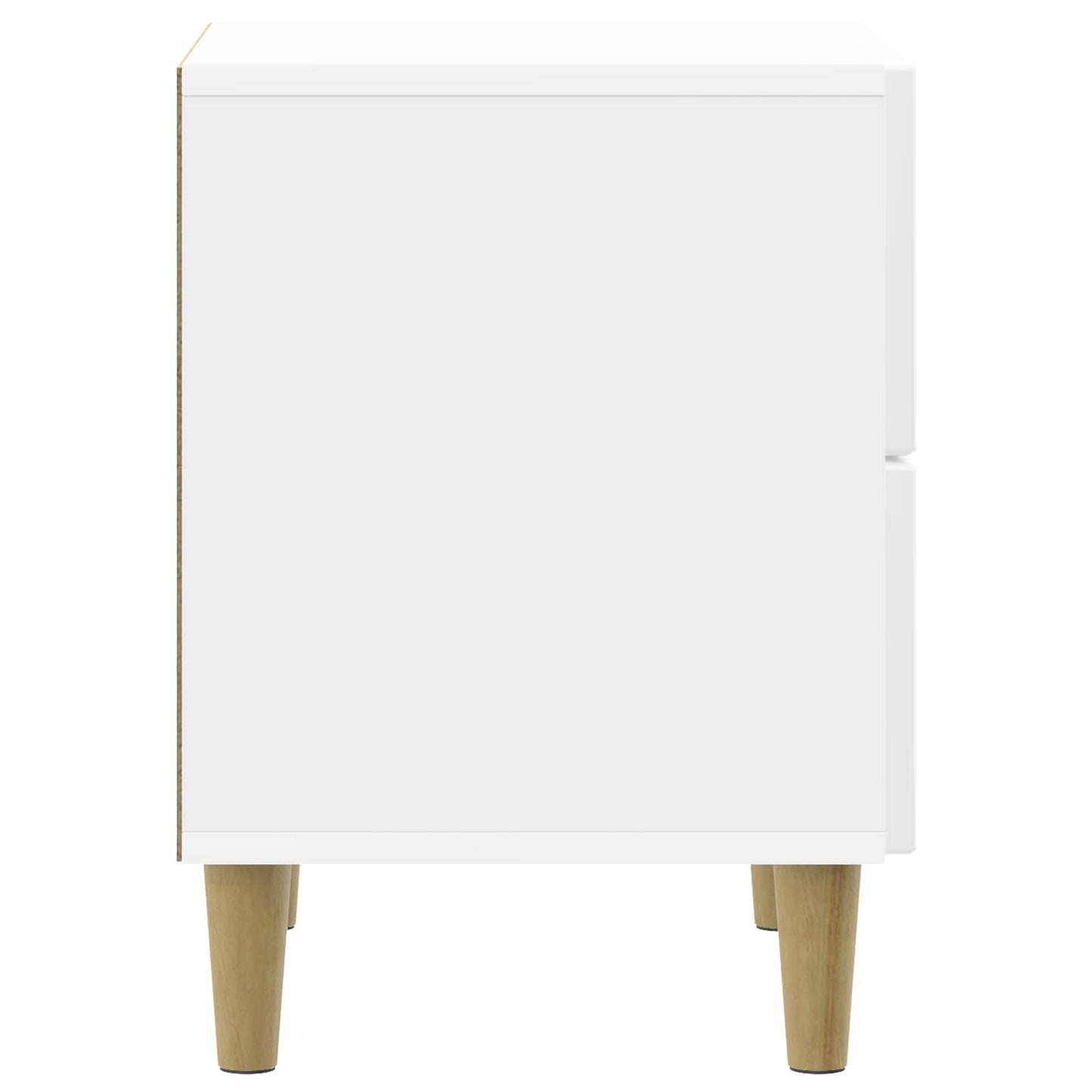 vidaXL Κομοδίνο Γυαλιστερό Λευκό 43 x 34,5 x 48 εκ Επεξεργασμένο Ξύλο