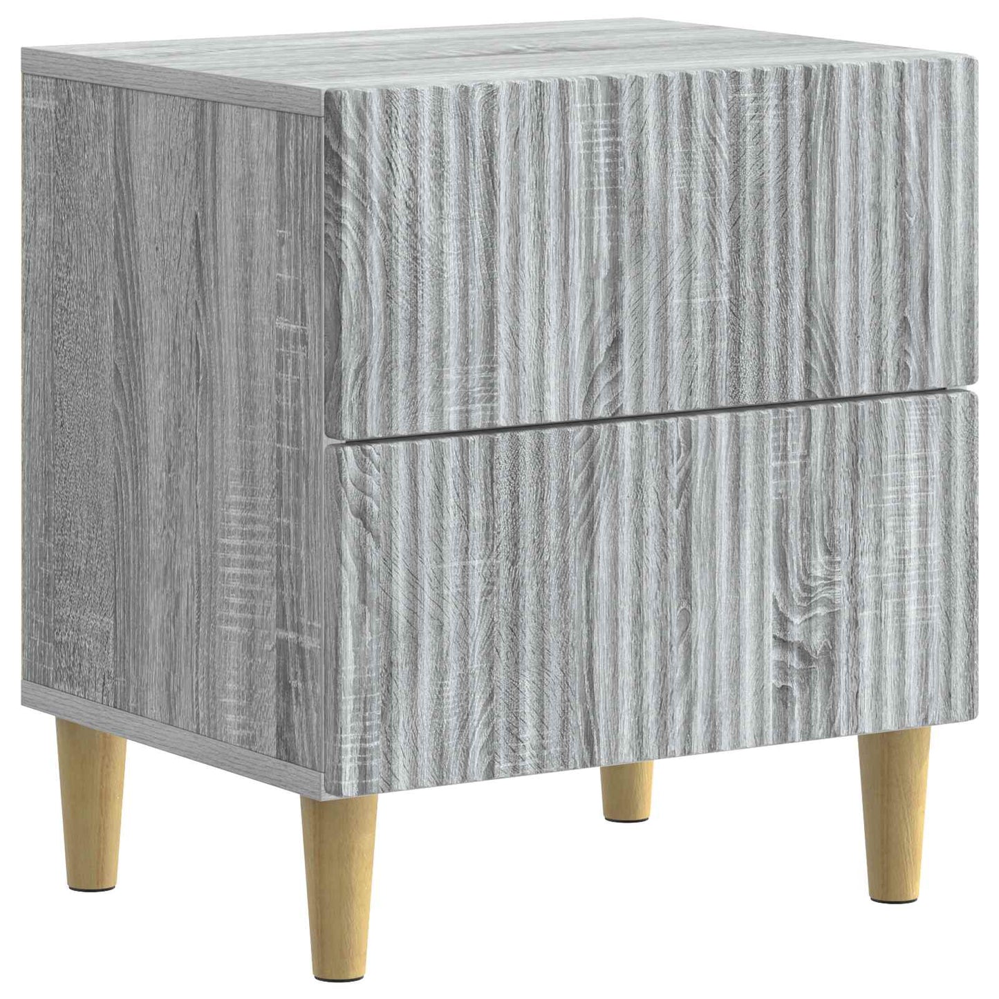 vidaXL Κομοδίνο 2 τμχ. Γκρι Sonoma 43 x 34,5 x 48 εκ