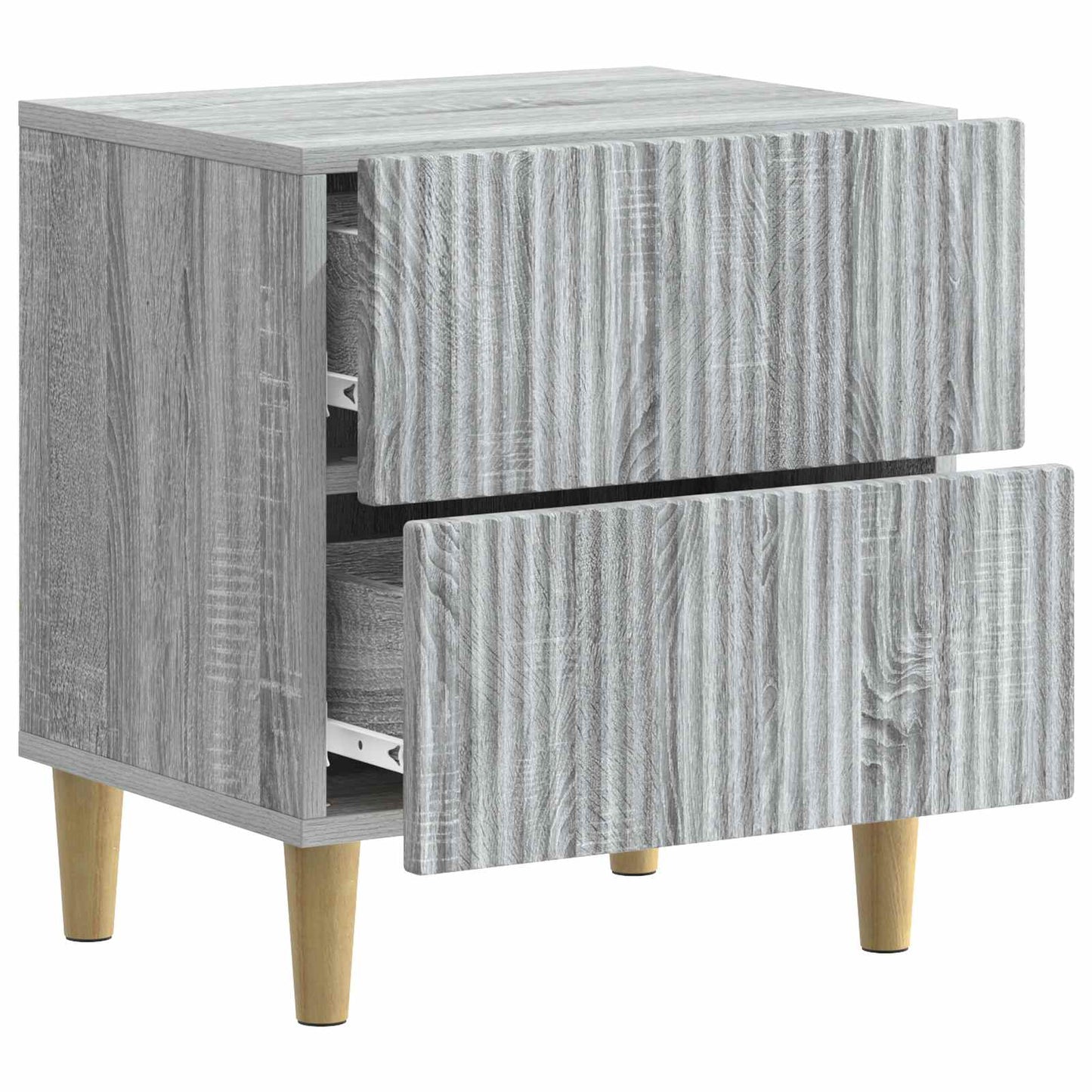 vidaXL Κομοδίνο 2 τμχ. Γκρι Sonoma 43 x 34,5 x 48 εκ