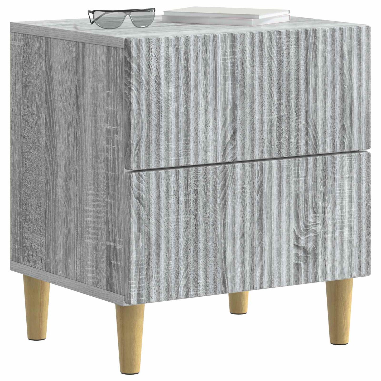 vidaXL Κομοδίνο 2 τμχ. Γκρι Sonoma 43 x 34,5 x 48 εκ