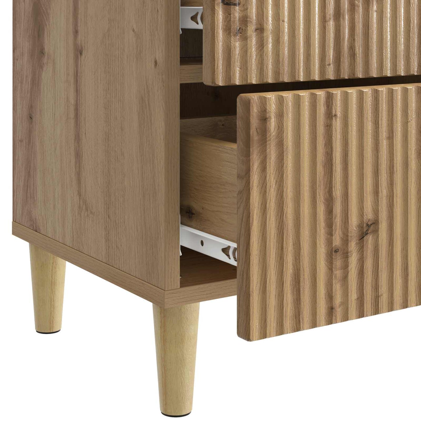 vidaXL Κομοδίνο Artisan Δρυς 43 x 34,5 x 48 εκ Επεξεργασμένο Ξύλο