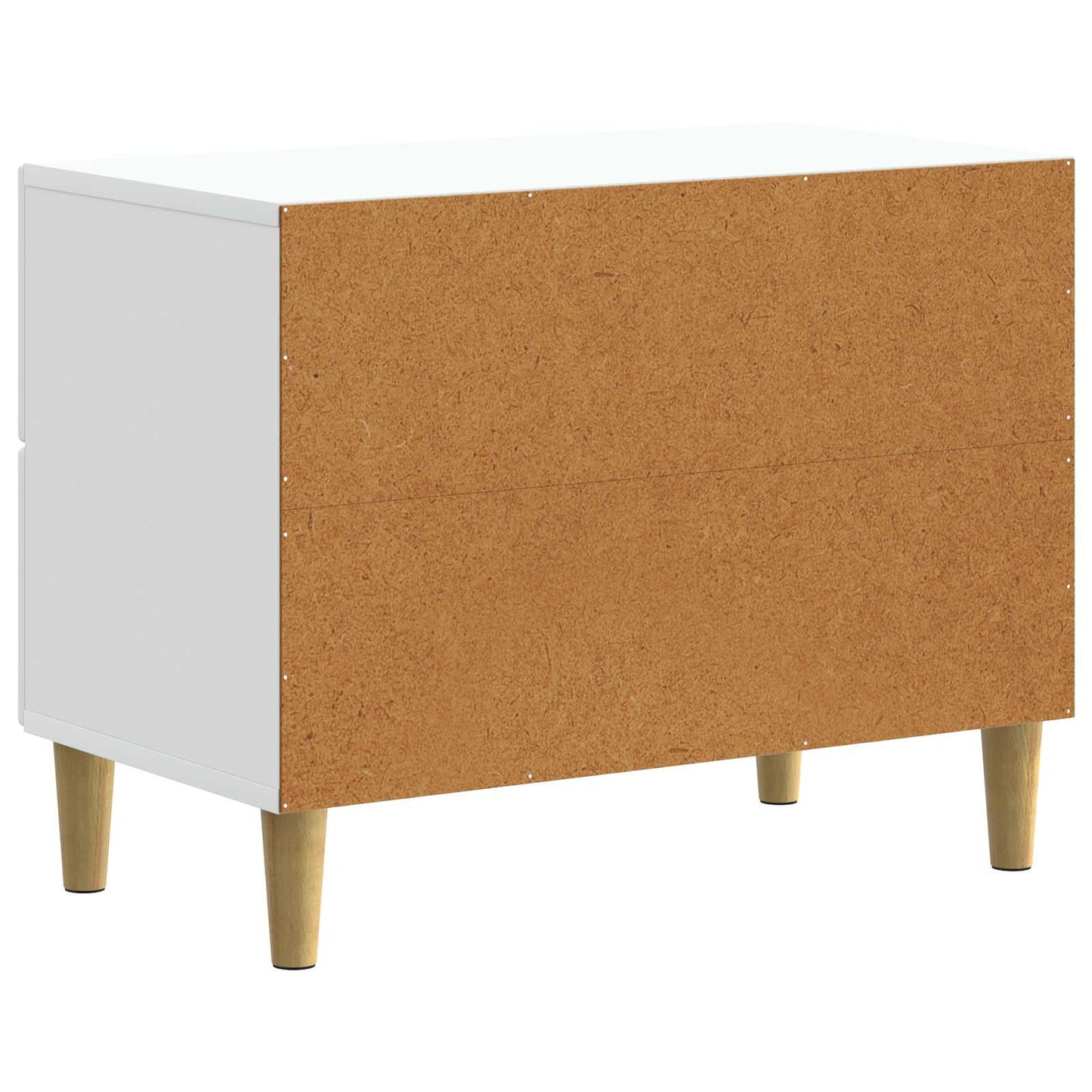 vidaXL Κομοδίνο με συρτάρι Λευκό 62 x 34,5 x 48 εκ Επεξεργασμένο Ξύλο