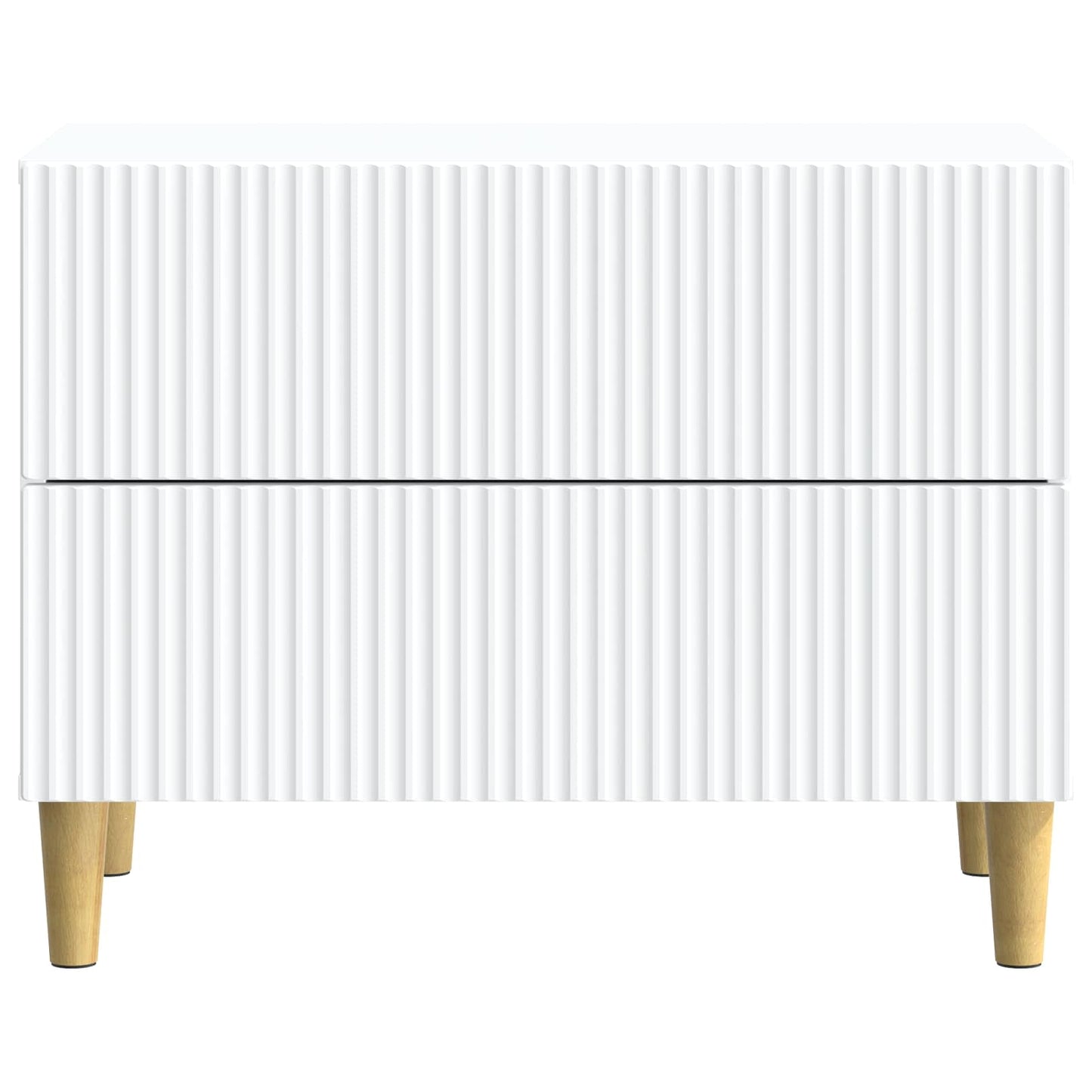 vidaXL Κομοδίνο με συρτάρι Λευκό 62 x 34,5 x 48 εκ Επεξεργασμένο Ξύλο