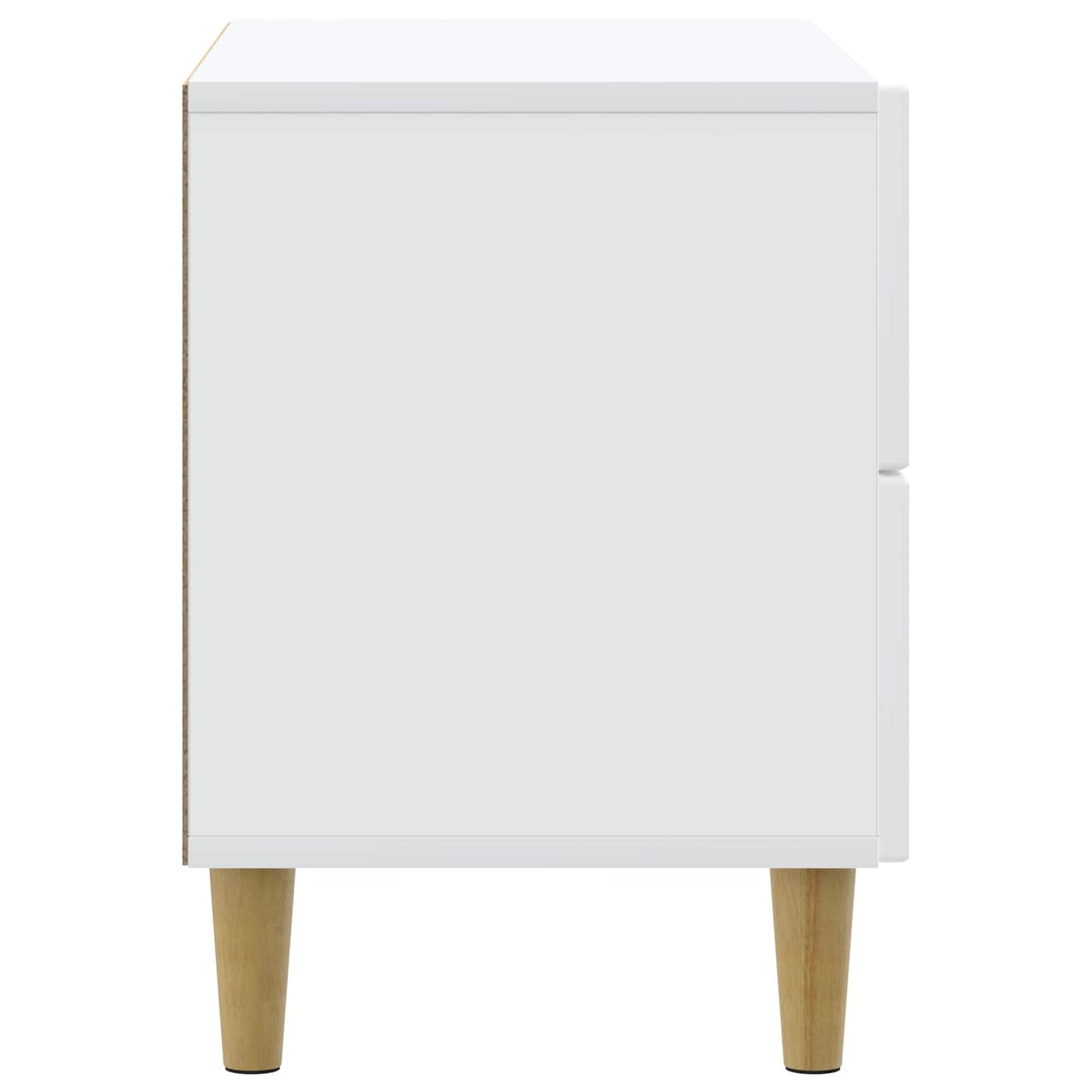 vidaXL Κομοδίνο με συρτάρι Λευκό 62 x 34,5 x 48 εκ Επεξεργασμένο Ξύλο