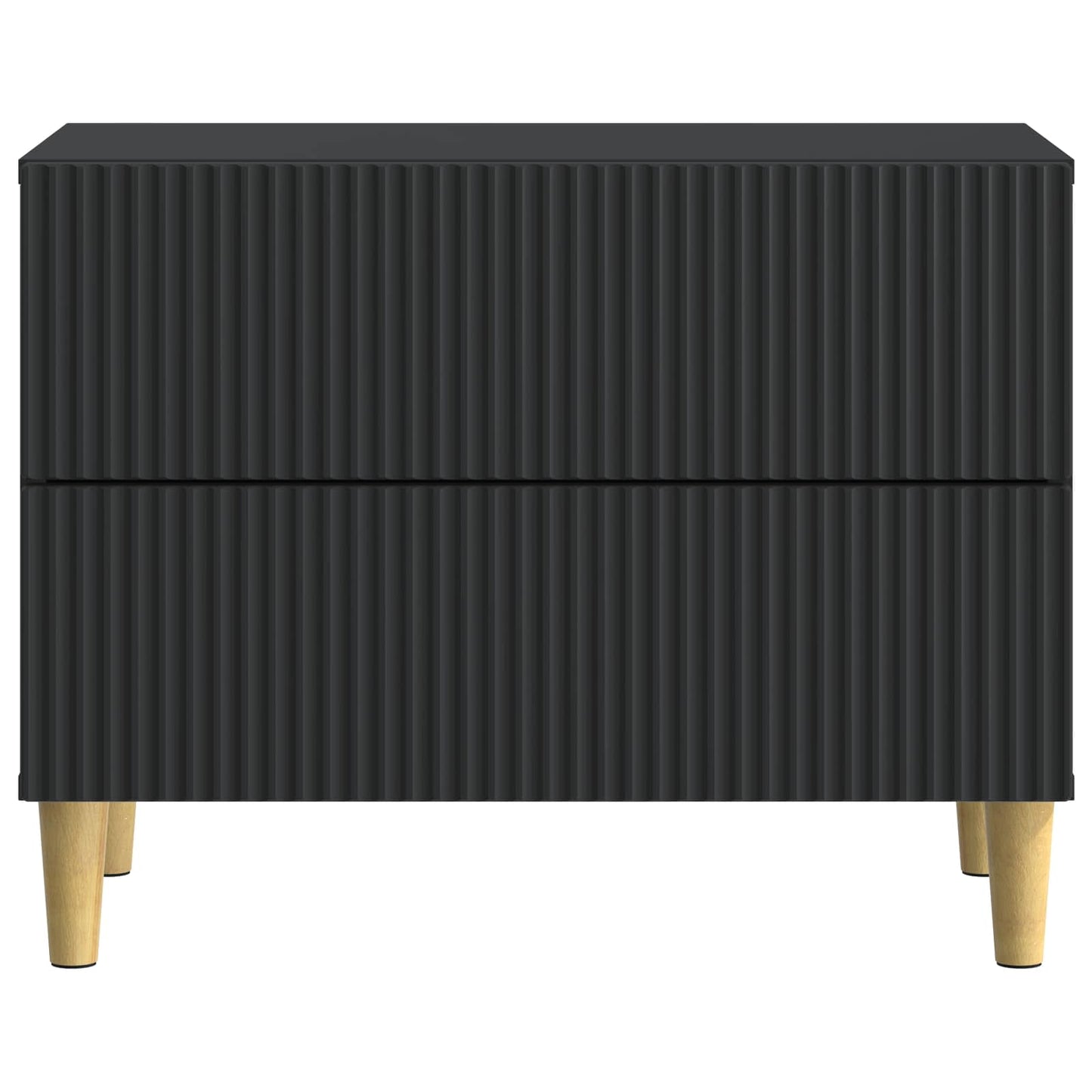 vidaXL Κομοδίνο με συρτάρι Μαύρο 62 x 34,5 x 48 εκ Επεξεργασμένο Ξύλο