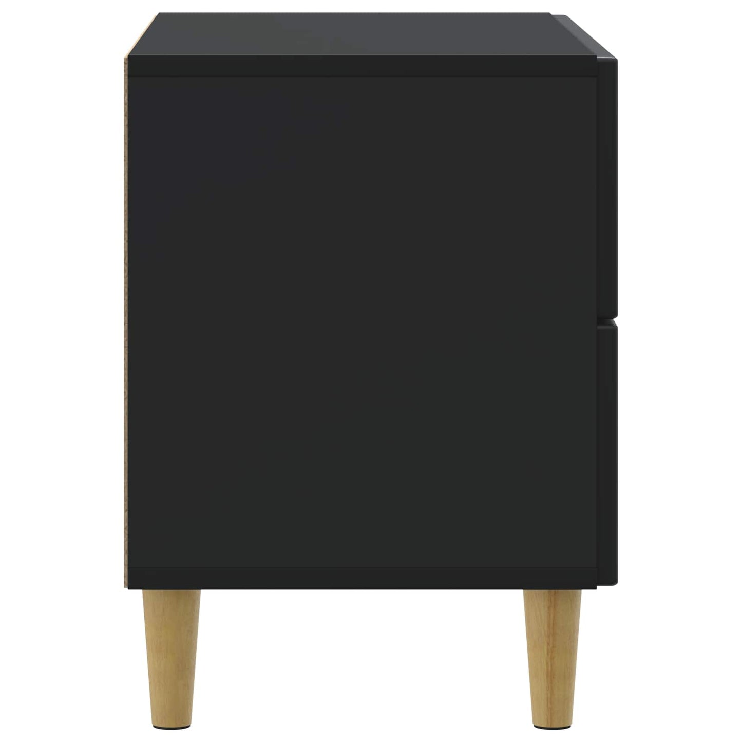 vidaXL Κομοδίνο με συρτάρι Μαύρο 62 x 34,5 x 48 εκ Επεξεργασμένο Ξύλο