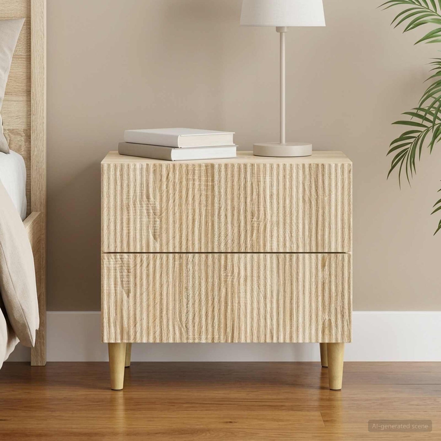 vidaXL Κομοδίνο Sonoma Δρυς 62 x 34,5 x 48 εκ Επεξεργασμένο Ξύλο