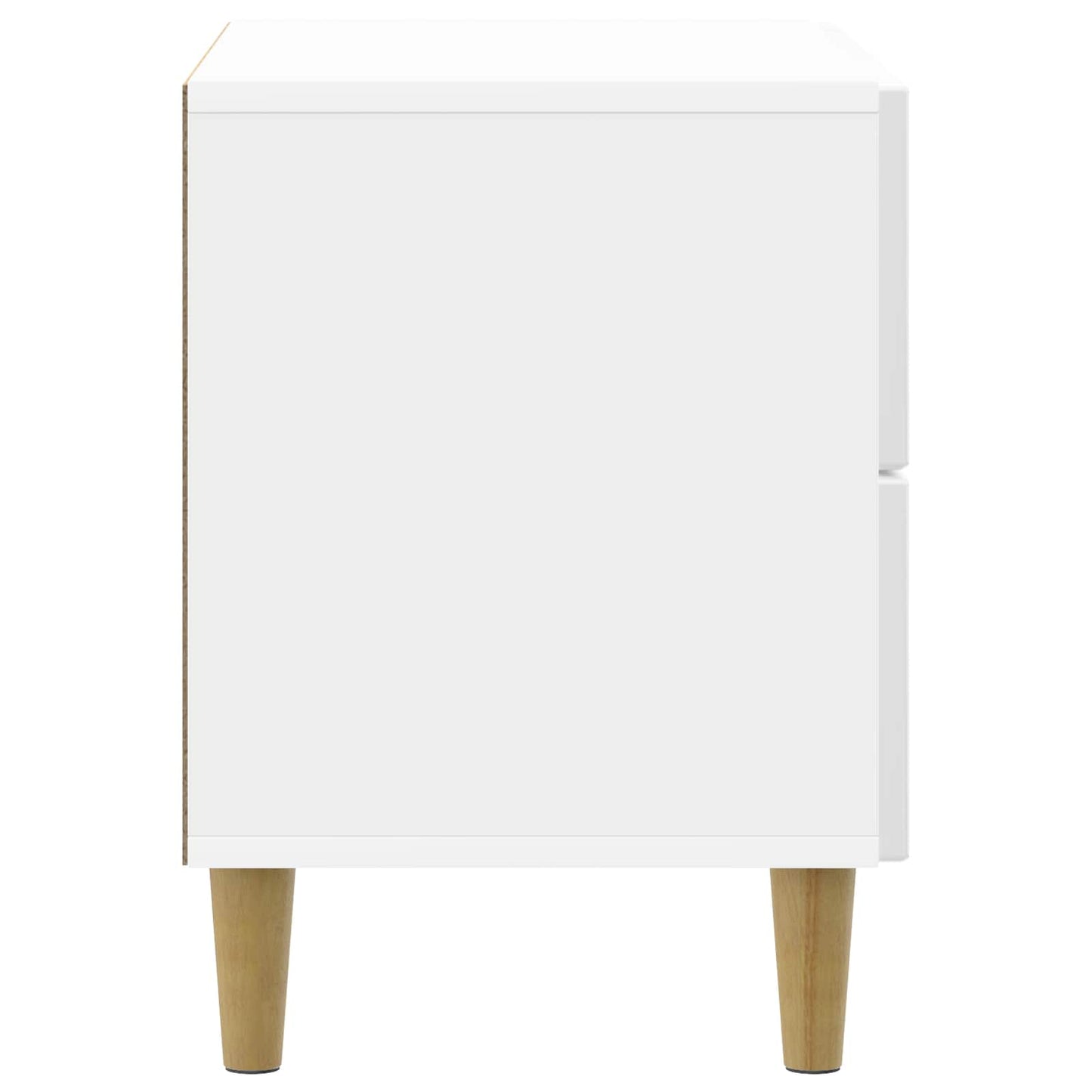vidaXL Κομοδίνο Γυαλιστερό Λευκό 62 x 34,5 x 48 εκ Επεξεργασμένο Ξύλο