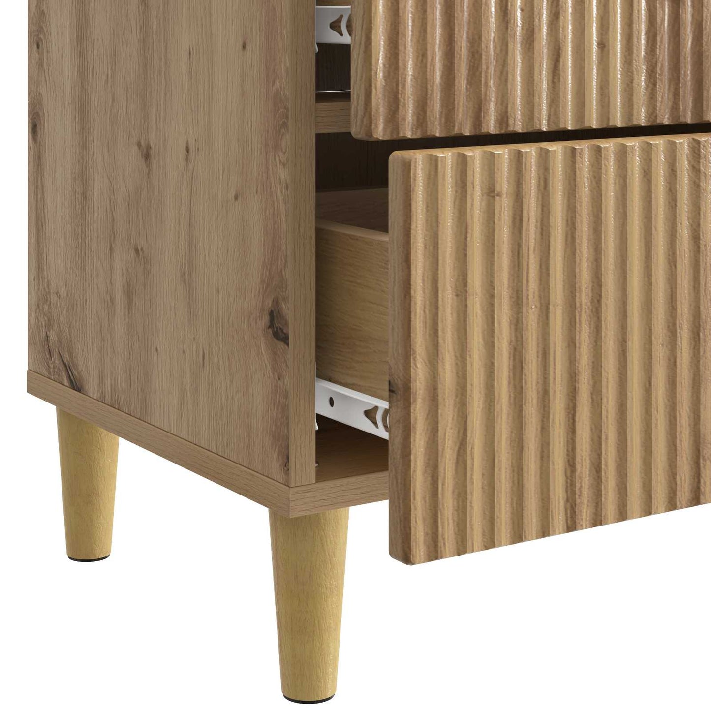vidaXL Κομοδίνο Artisan Δρυς 62 x 34,5 x 48 εκ Επεξεργασμένο Ξύλο