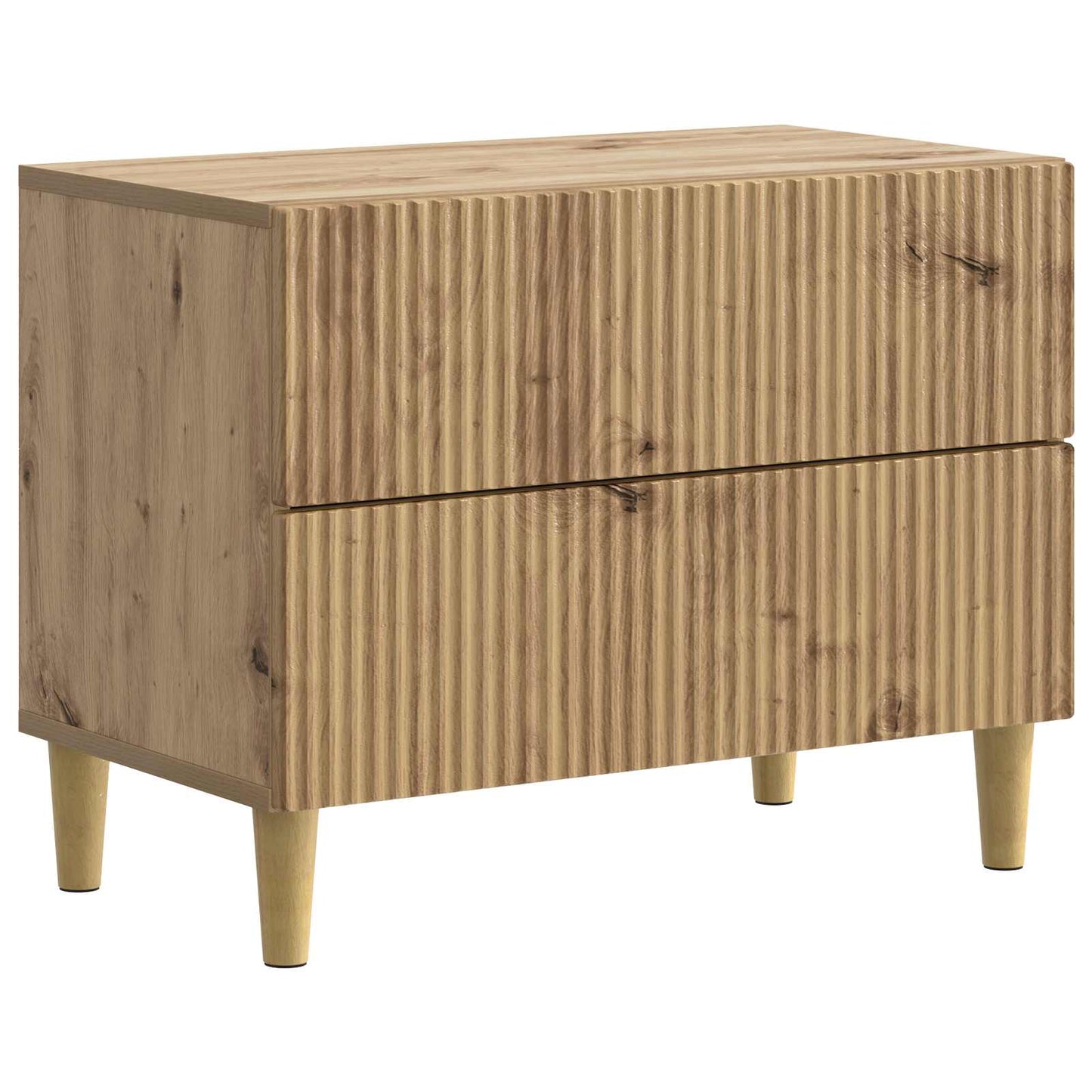 vidaXL Κομοδίνο Artisan Δρυς 62 x 34,5 x 48 εκ Επεξεργασμένο Ξύλο