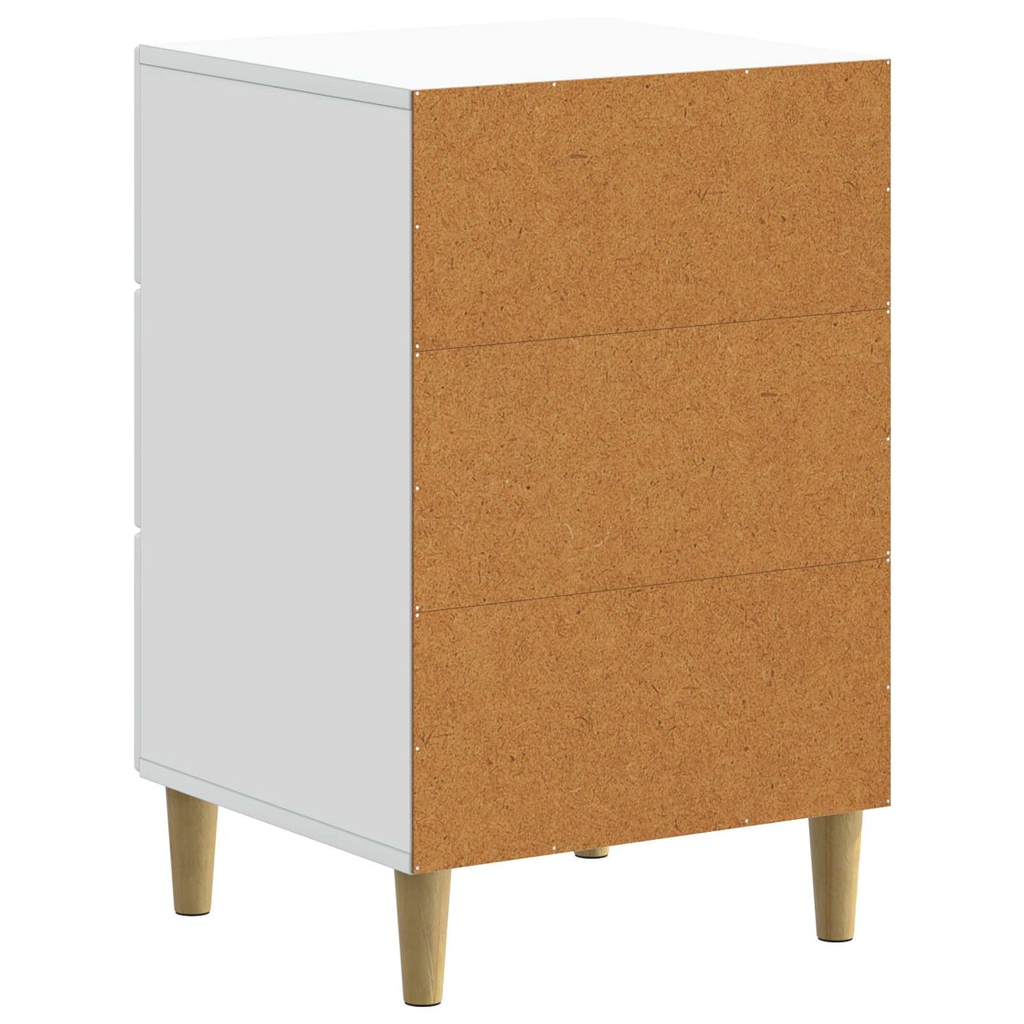 vidaXL Κομοδίνο με συρτάρι Λευκό 43 x 41 x 66,5 εκ. Επεξεργασμένο Ξύλο