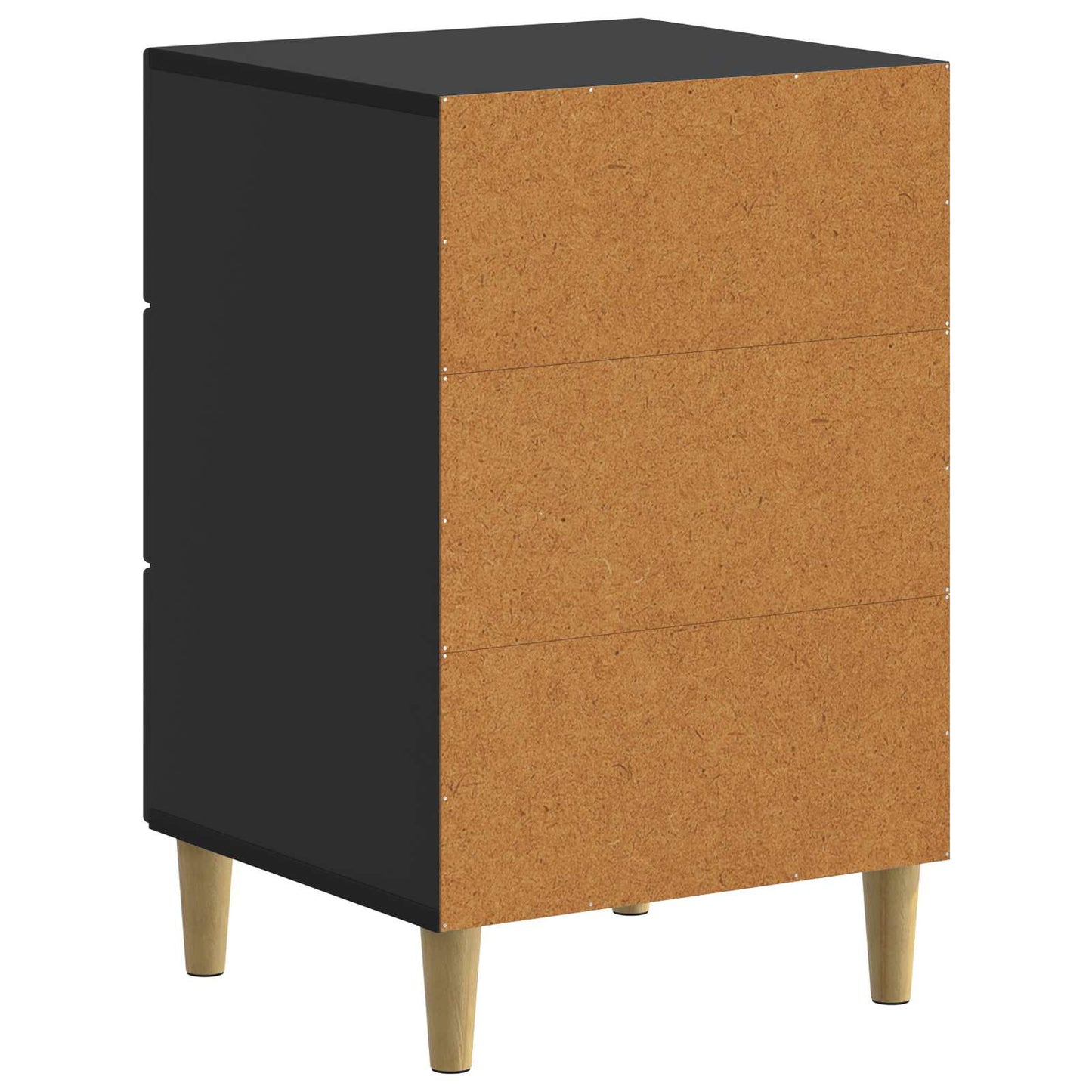 vidaXL Κομοδίνο με συρτάρι Μαύρο 43 x 41 x 66,5 εκ. Επεξεργασμένο Ξύλο
