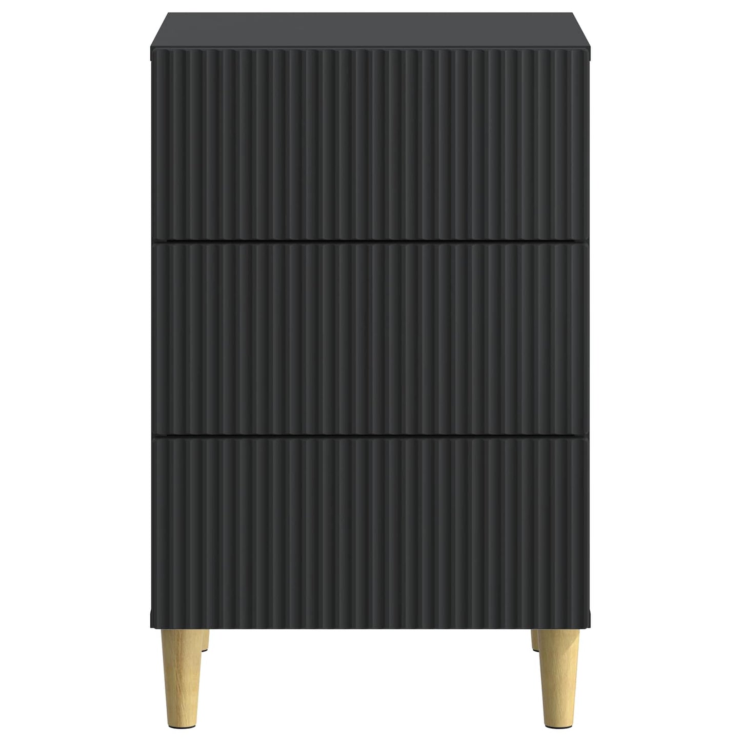 vidaXL Κομοδίνο με συρτάρι Μαύρο 43 x 41 x 66,5 εκ. Επεξεργασμένο Ξύλο