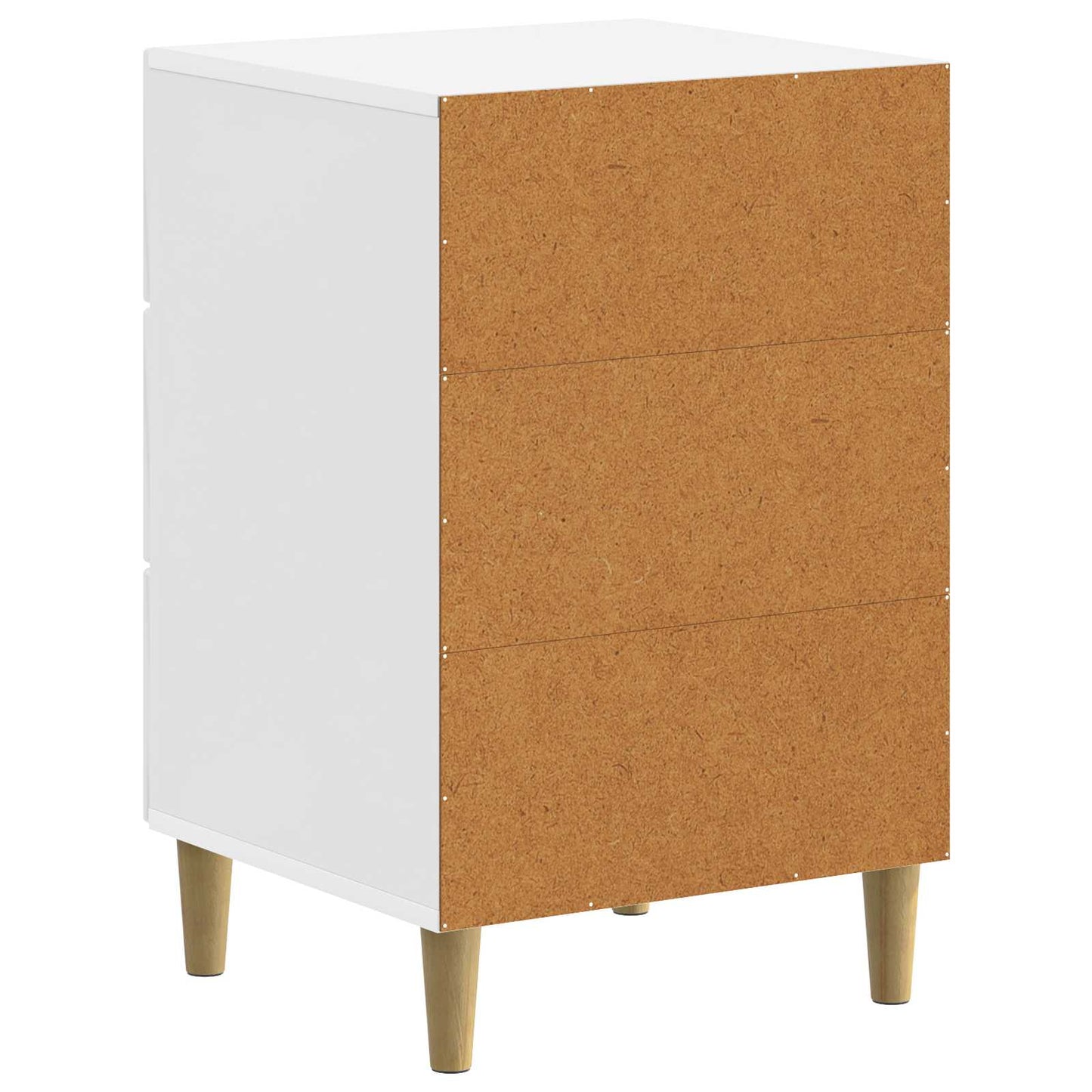 vidaXL Κομοδίνο Γυαλιστερό Λευκό 43 x 41 x 66,5 εκ. Επεξεργασμένο Ξύλο