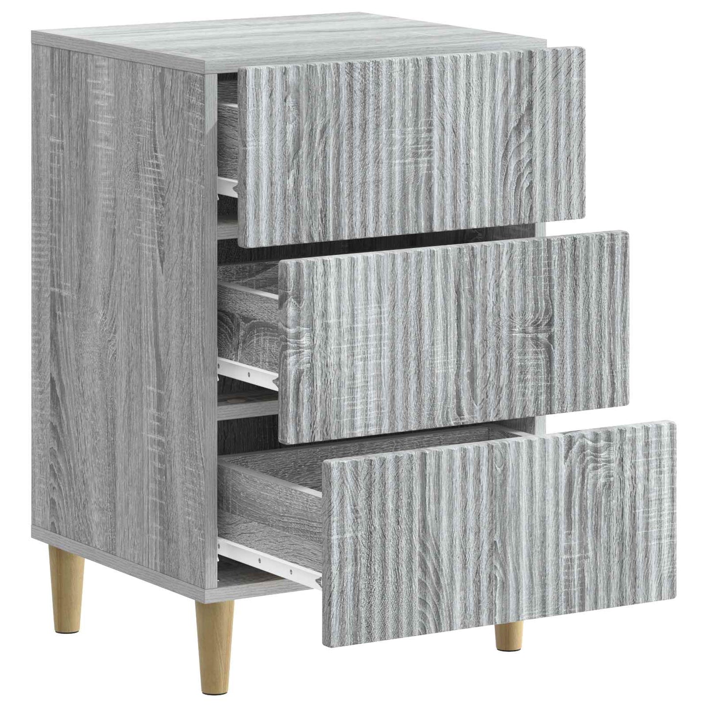 vidaXL Κομοδίνο Γκρι Sonoma 43 x 41 x 66,5 εκ. Επεξεργασμένο Ξύλο