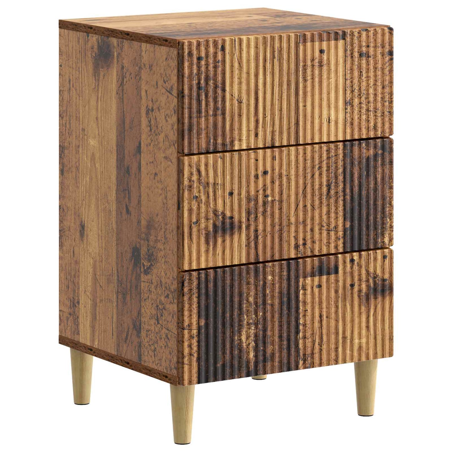 vidaXL Κομοδίνο Παλαιωμένο ξύλο 43 x 41 x 66,5 εκ. Επεξεργασμένο Ξύλο