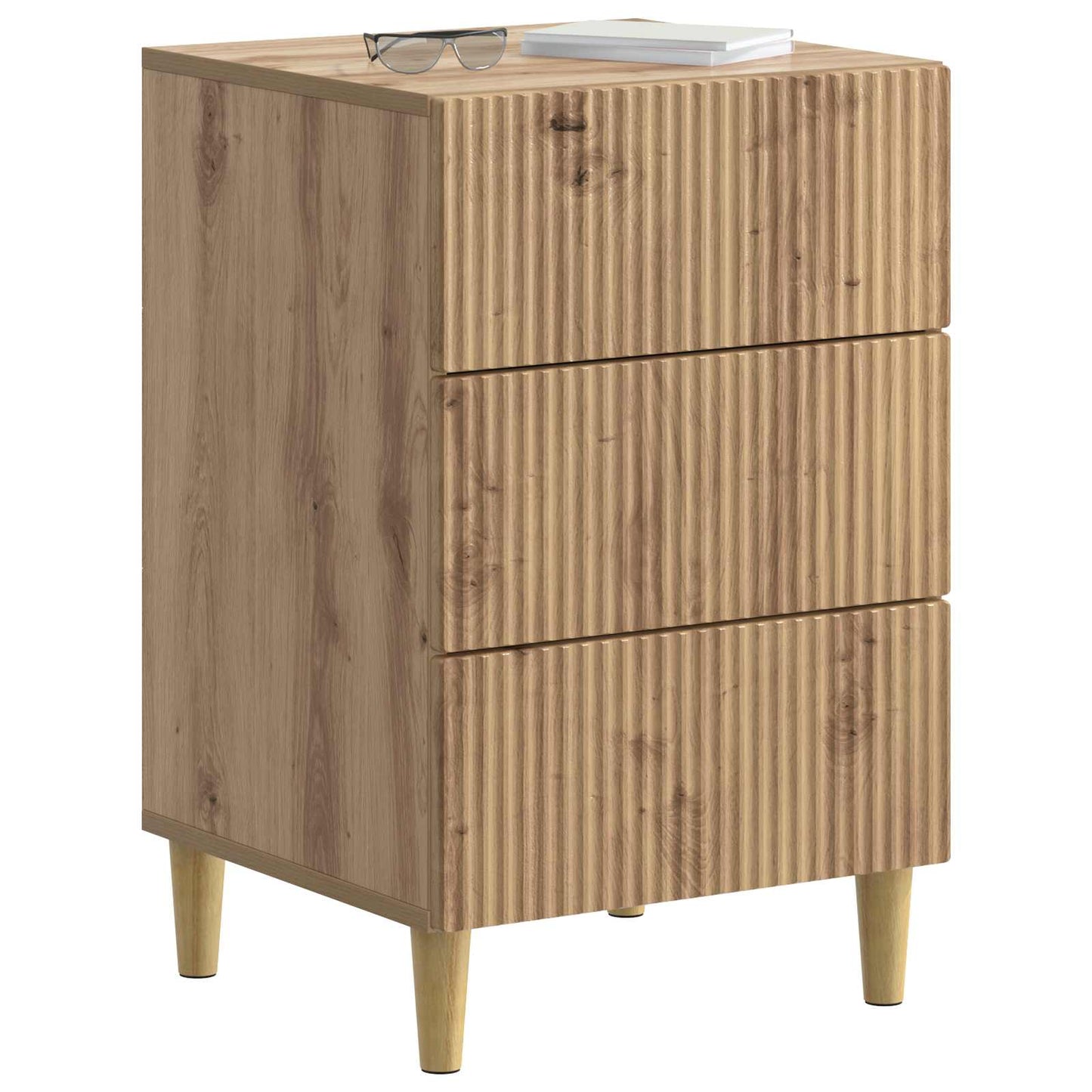 vidaXL Κομοδίνο Artisan Δρυς 43 x 41 x 66,5 εκ. Επεξεργασμένο Ξύλο