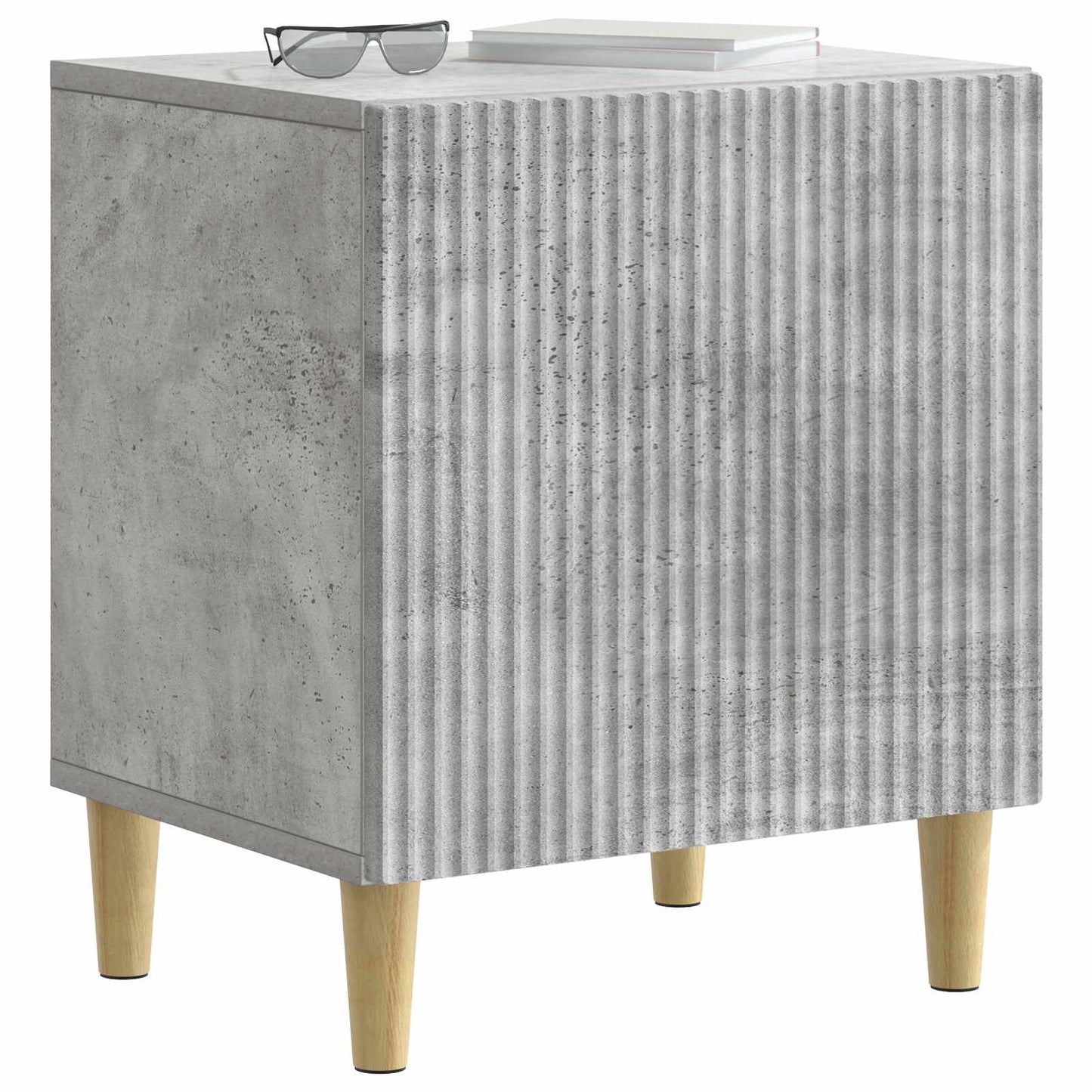 vidaXL Κομοδίνο Γκρι Σκυροδέματος 43 x 34,5 x 50 εκ Επεξεργασμένο Ξύλο