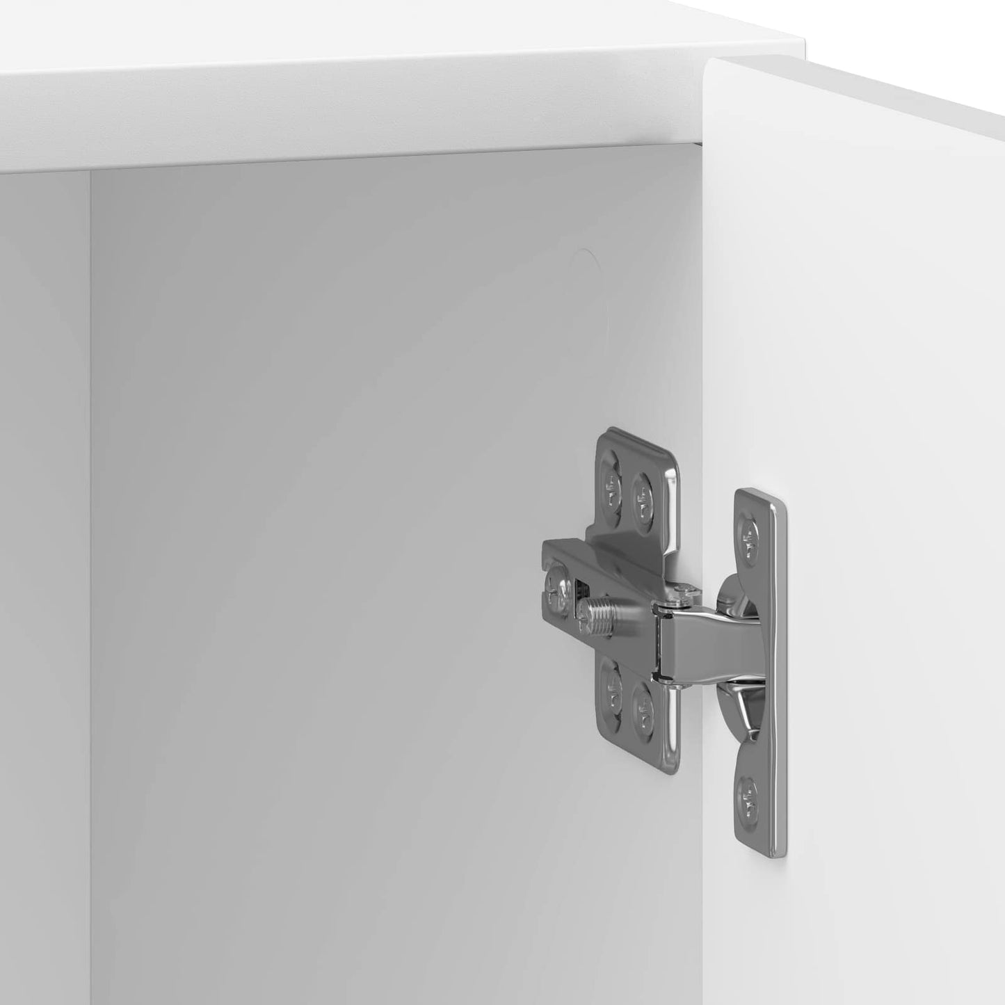 vidaXL Κομοδίνο Γυαλιστερό Λευκό 43 x 34,5 x 50 εκ Επεξεργασμένο Ξύλο