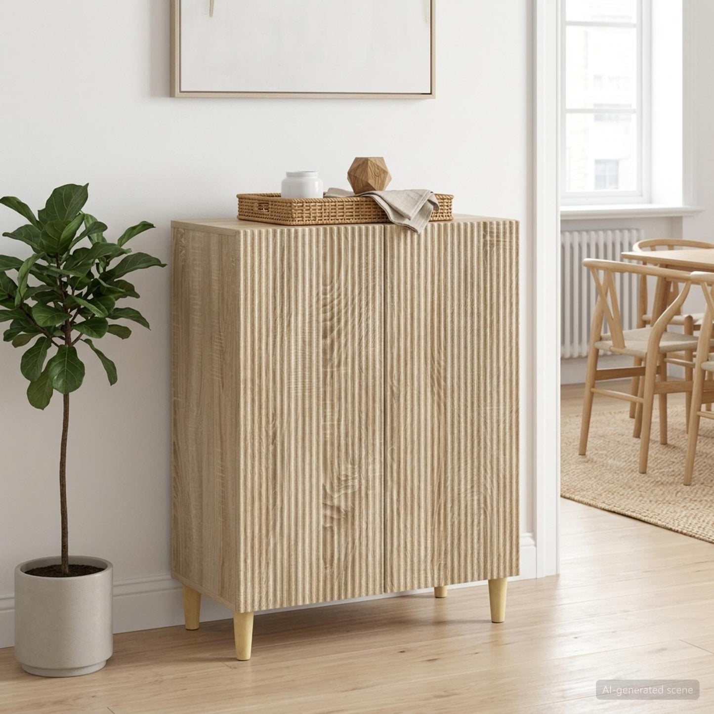 vidaXL Πλαϊνό γραφείο Sonoma Δρυς 66 x 34,5 x 90 εκ Επεξεργασμένο Ξύλο