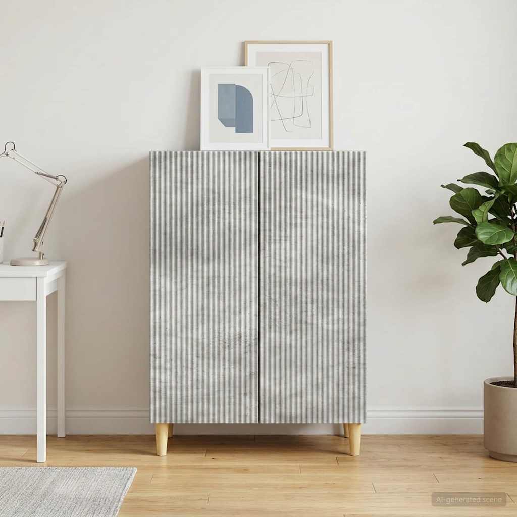 vidaXL Πλαϊνό γραφείο Γκρι Σκυροδέματος 66 x 34,5 x 90 εκ