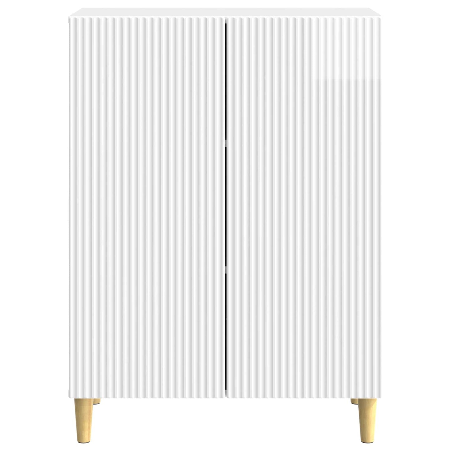 vidaXL Πλαϊνό γραφείο Γυαλιστερό Λευκό 66 x 34,5 x 90 εκ