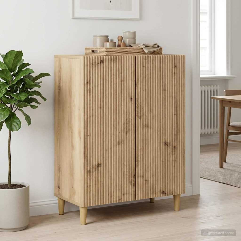 vidaXL Πλαϊνό γραφείο Artisan Δρυς 66 x 34,5 x 90 εκ