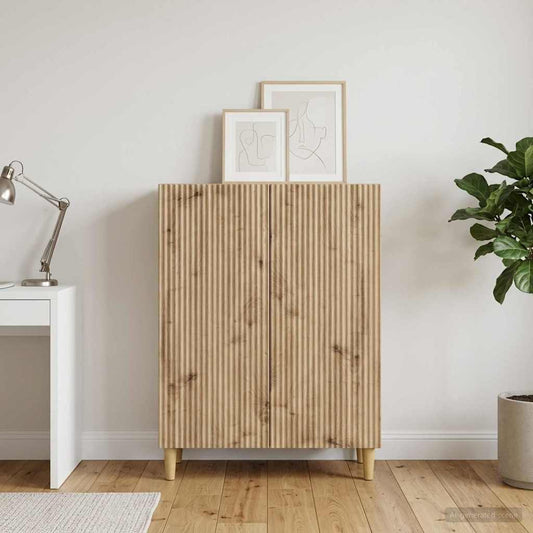 vidaXL Πλαϊνό γραφείο Artisan Δρυς 66 x 34,5 x 90 εκ