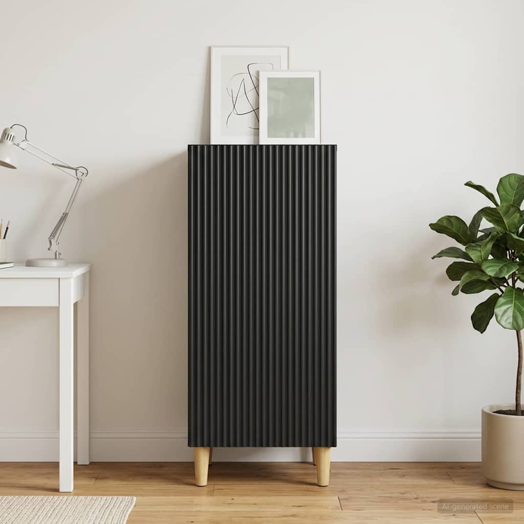 vidaXL Πλαϊνό γραφείο Μαύρο 33 x 34,5 x 90 εκ Επεξεργασμένο Ξύλο
