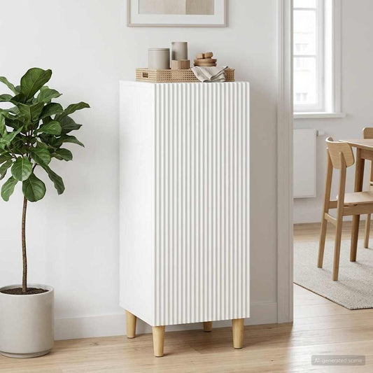 vidaXL Πλαϊνό γραφείο Γυαλιστερό Λευκό 33 x 34,5 x 90 εκ