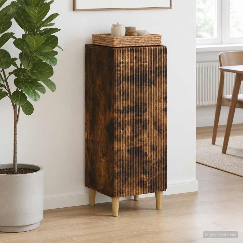 vidaXL Πλαϊνό γραφείο Καπνισμένο Ξύλο Δρυός 33 x 34,5 x 90 εκ